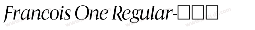 Francois One Regular字体转换 Francois One Regular字体转换